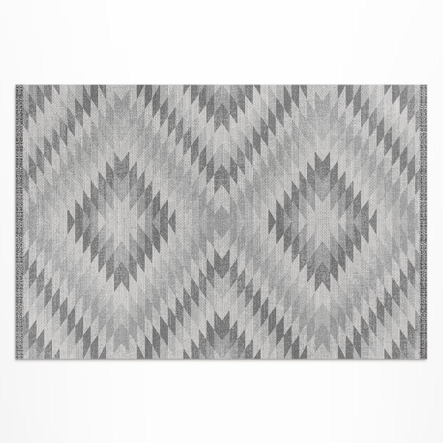 TEPPICH 100x150 cm Türkisches Dekor Stoffoptik - Hellgrau, Kunststoff (100/150cm) - Wallfluent