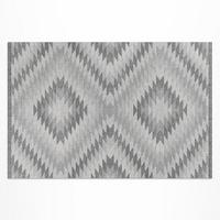 TEPPICH 80x120 cm Türkisches Dekor Stoffoptik - Hellgrau, Kunststoff (80/120cm) - Wallfluent