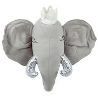 WANDDEKORATION grau/silber Tantor - Grau, Textil (39/33/16cm) - Beliani