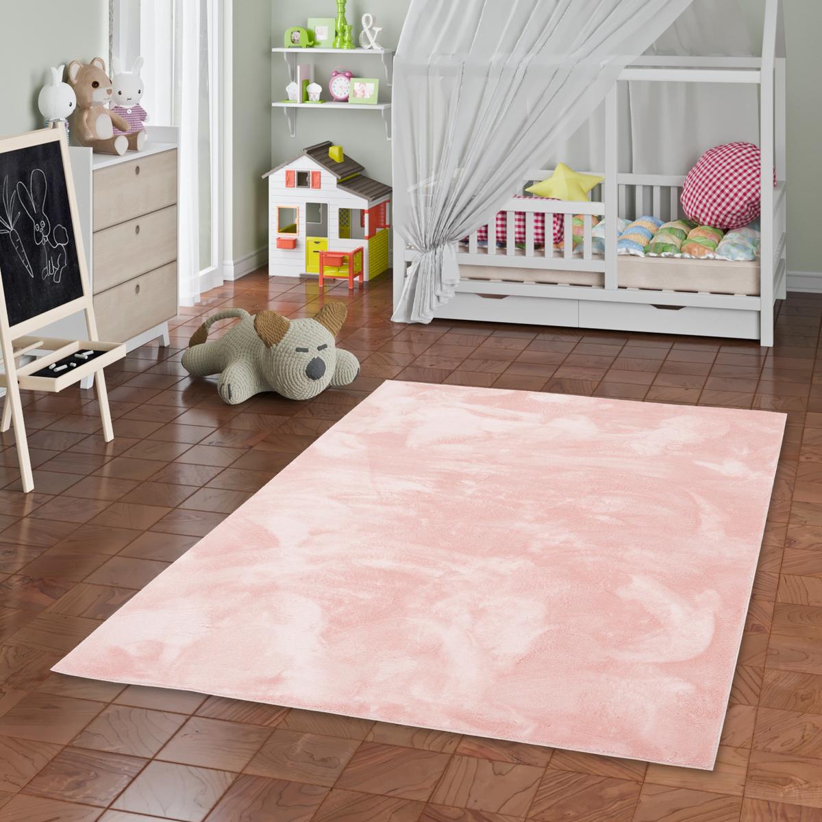 KINDER SUPER SOFT FELLTEPPICH PEARL KIDS - Rosa, Textil (140/200cm) - Pergamon
