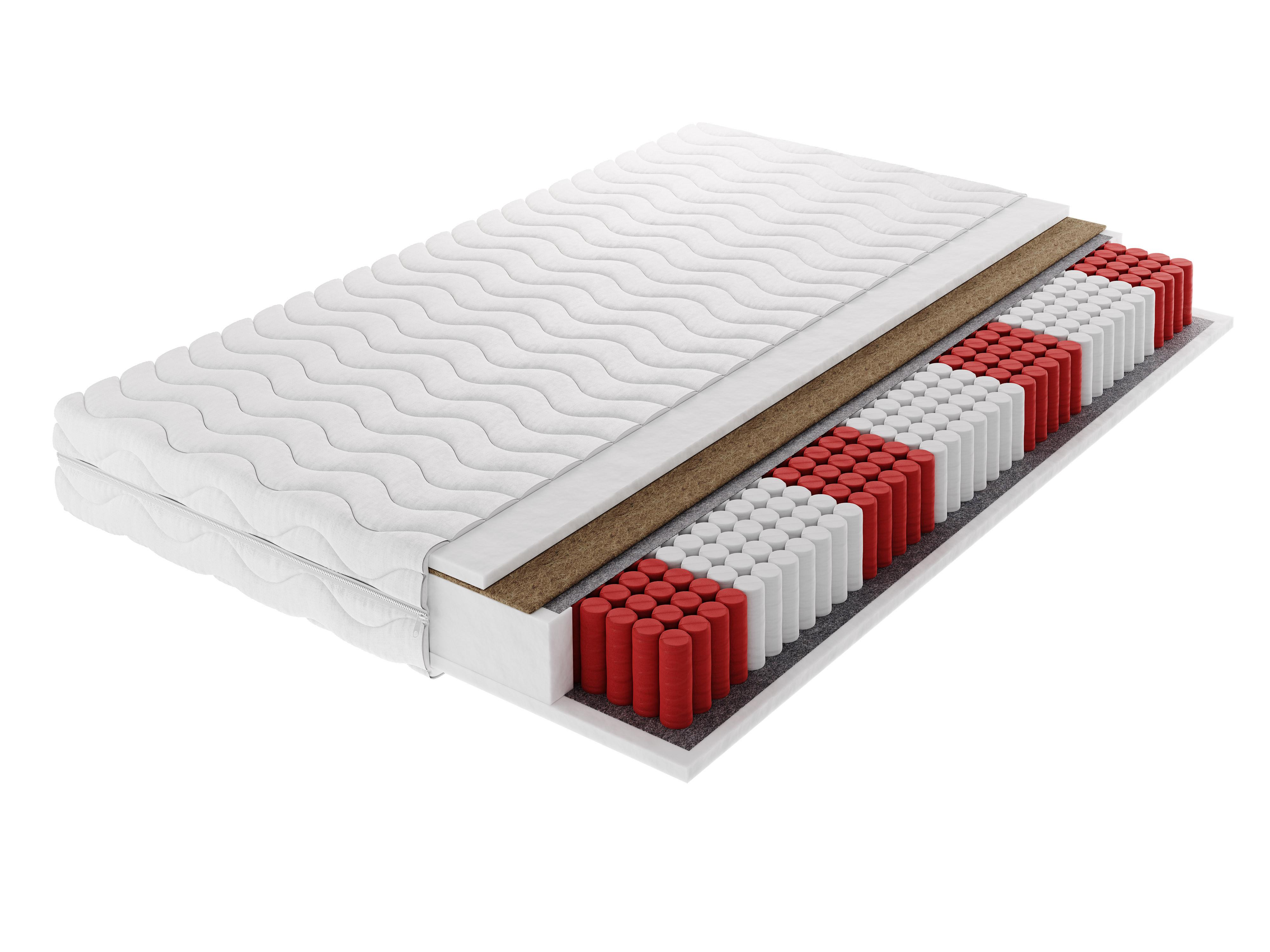 TASCHENFEDERKERNMATRATZE CORANTO MULTI Multipocket 80x200, H3/H4, Höhe ca.: 19 cm - Weiß, Textil (80/200cm) - MASSENO
