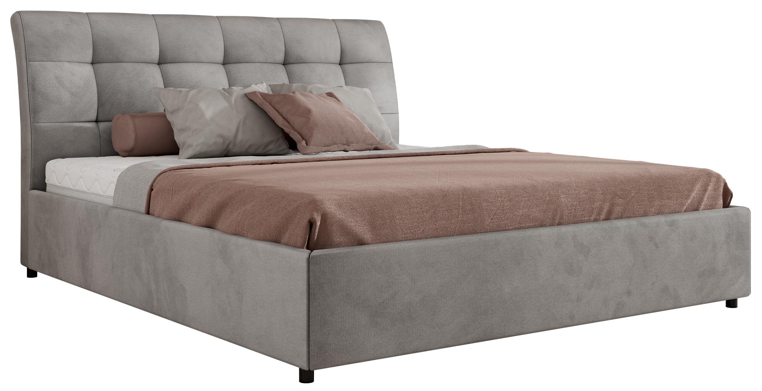 POLSTERBETT GALA CLASSIC 180/200 - Hellgrau Velvet - Pocket-Matratze - Hellgrau, Textil (180/200cm) - MKS