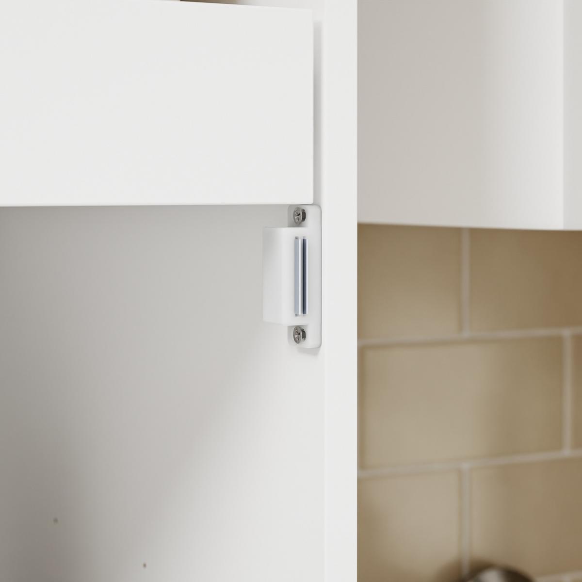 HOCHSCHRANK mit 6 Schubladen und 2 Türen BZR243-W - Weiß, Holzwerkstoff (40/180/30cm) - SoBuy