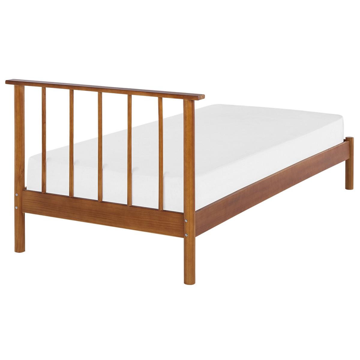 HOLZBETT 90/200cm Heller Holzfarbton Barret - Hellbraun, Holz (90/200cm) - Beliani