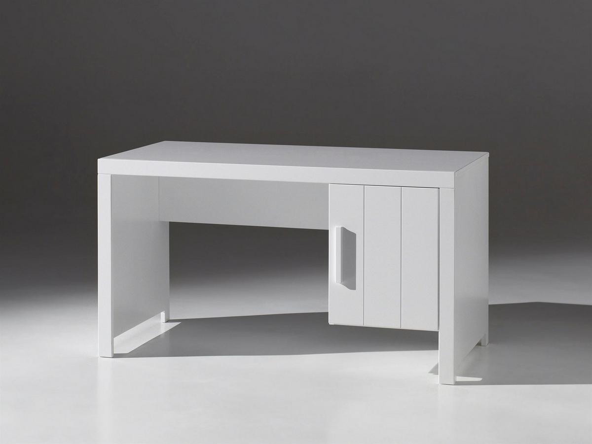 SCHREIBTISCH Karalynn 137x72x76 aus MDF in Weiß - Weiß, Holzwerkstoff (137/72/76cm) - 58aufmkessel