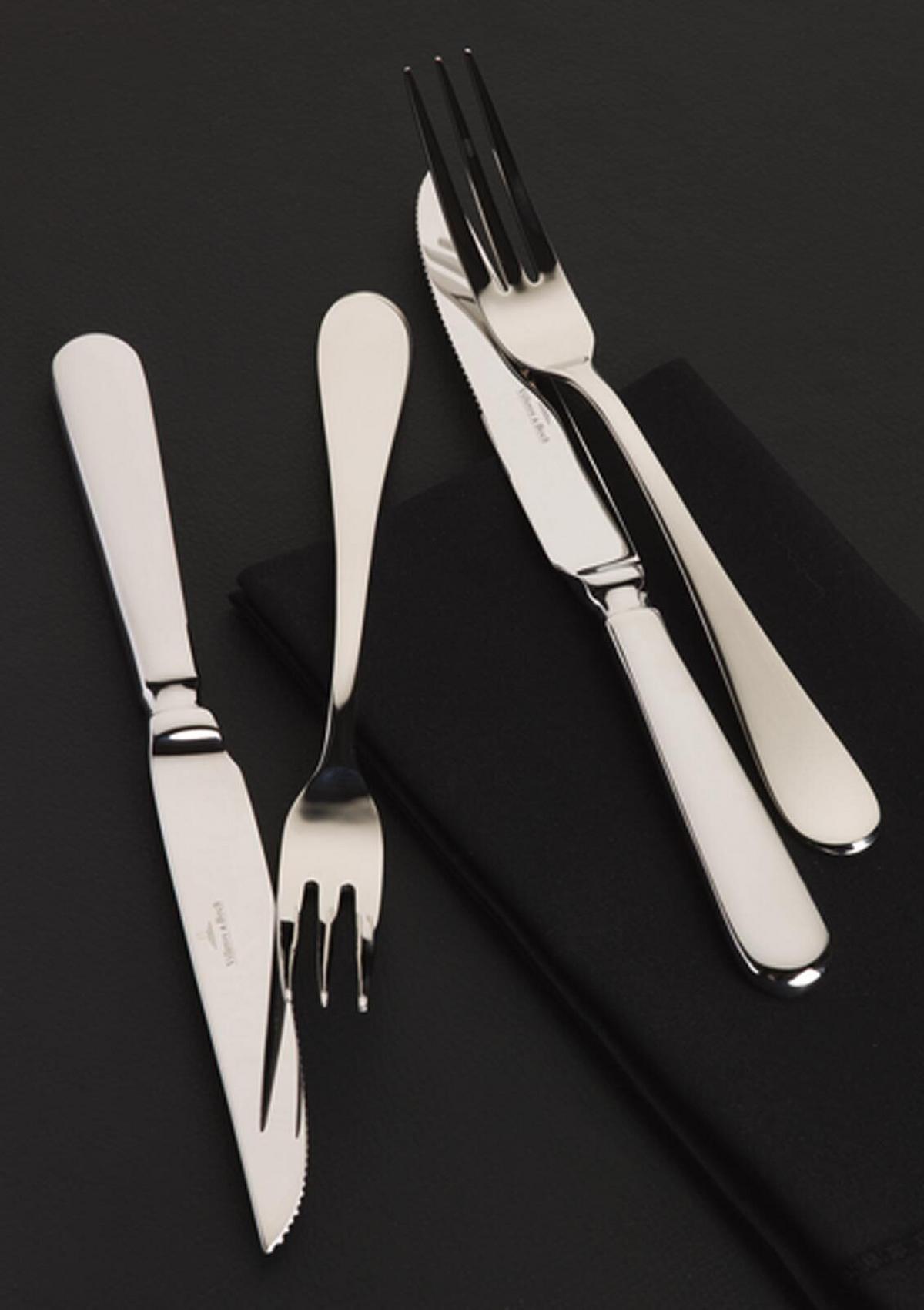 STEAKBESTECK Oscar silber 12-tlg. - Silberfarben, Metall - Villeroy & Boch