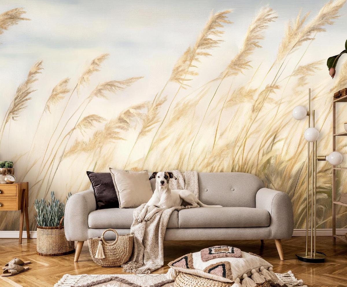 FOTOTAPETE Boho Beige Natur Vlies Tapete Wohnzimmer Schlafzimmer 350x250 - Multicolor, Papier (350/250cm) - Wallarena