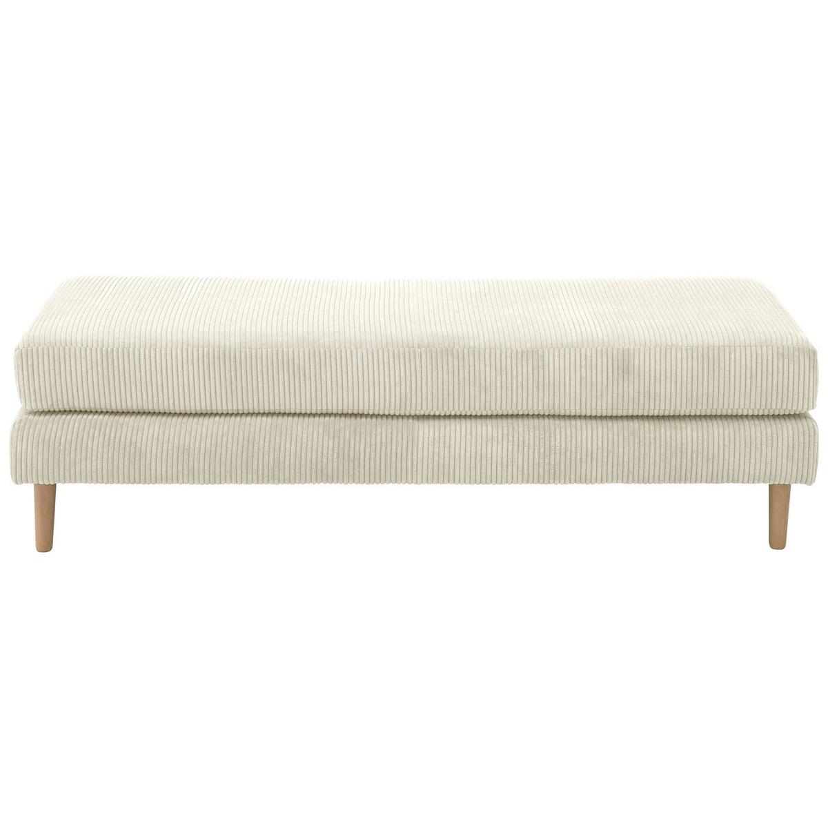HOCKERBANK Kaylynn Cordstoff creme - Creme, Kunststoff (170/45/71cm) - 58aufmkessel