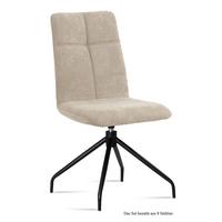 ESSZIMMERSTUHL drehbar (8er-Set) Dniren 47x92x60 Schwarz/Natur - Schwarz/Naturfarben, Kunststoff (60/92/47cm) - 58aufmkessel