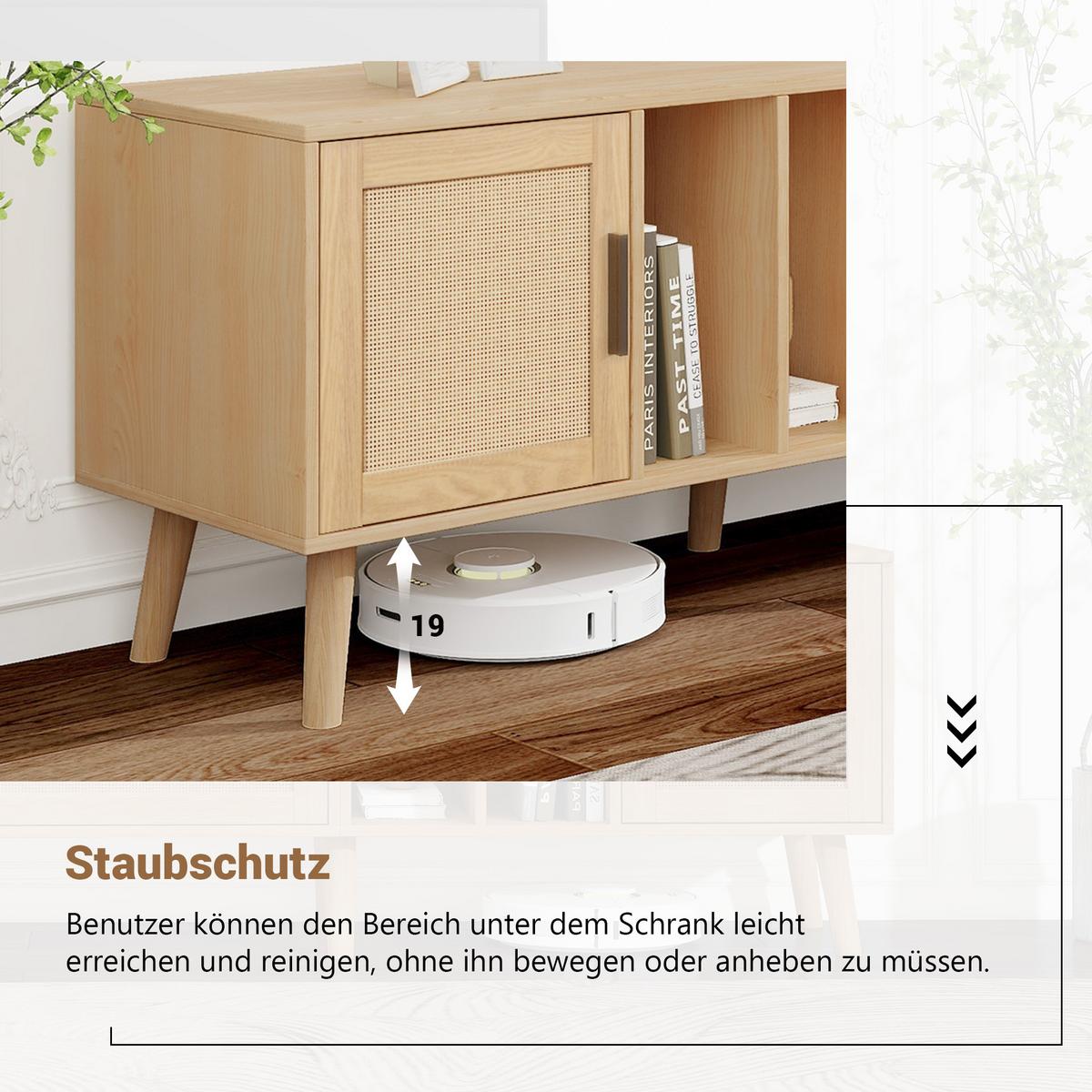 TV-MÖBEL Holzfarben 180/40/54cm - Braun, Holzwerkstoff/Metall (40/54/180cm) - Urban Meuble