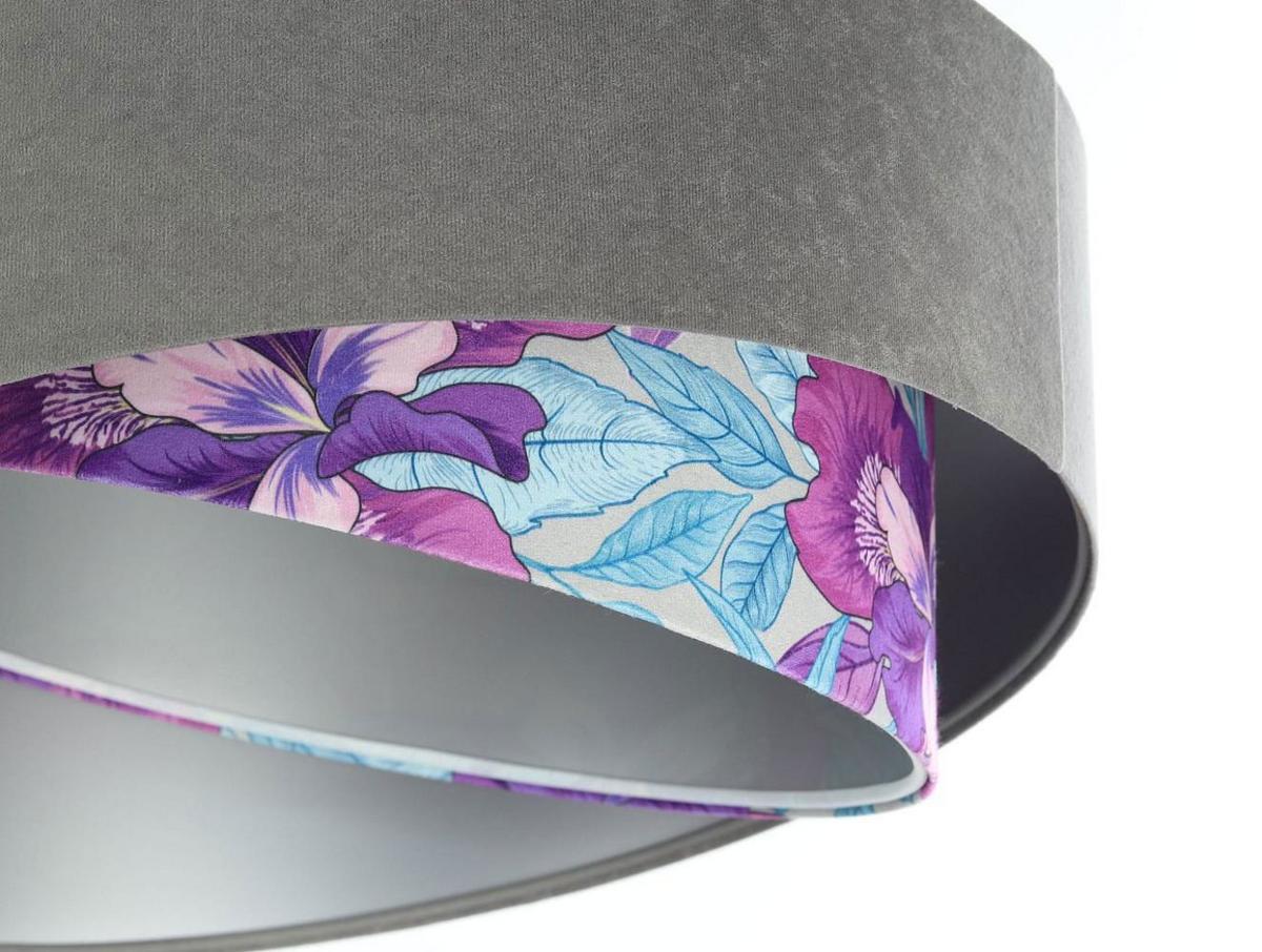 HÄNGELEUCHTE Grau 50/23 cm - Lila, Kunststoff (50/1.3/23cm) - ONZENO