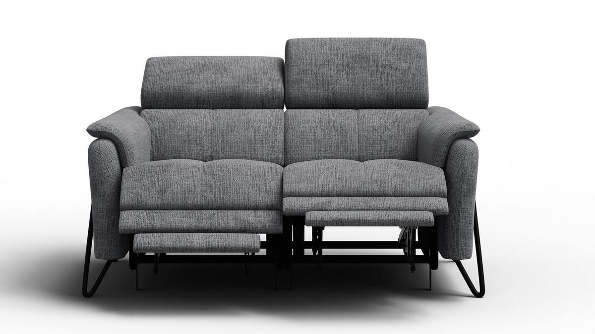 RELAXSOFA RODEN 2-Sitzer, dunkelgrau - Dunkelgrau, Holz/Textil (152/82/103cm) - Wozimo