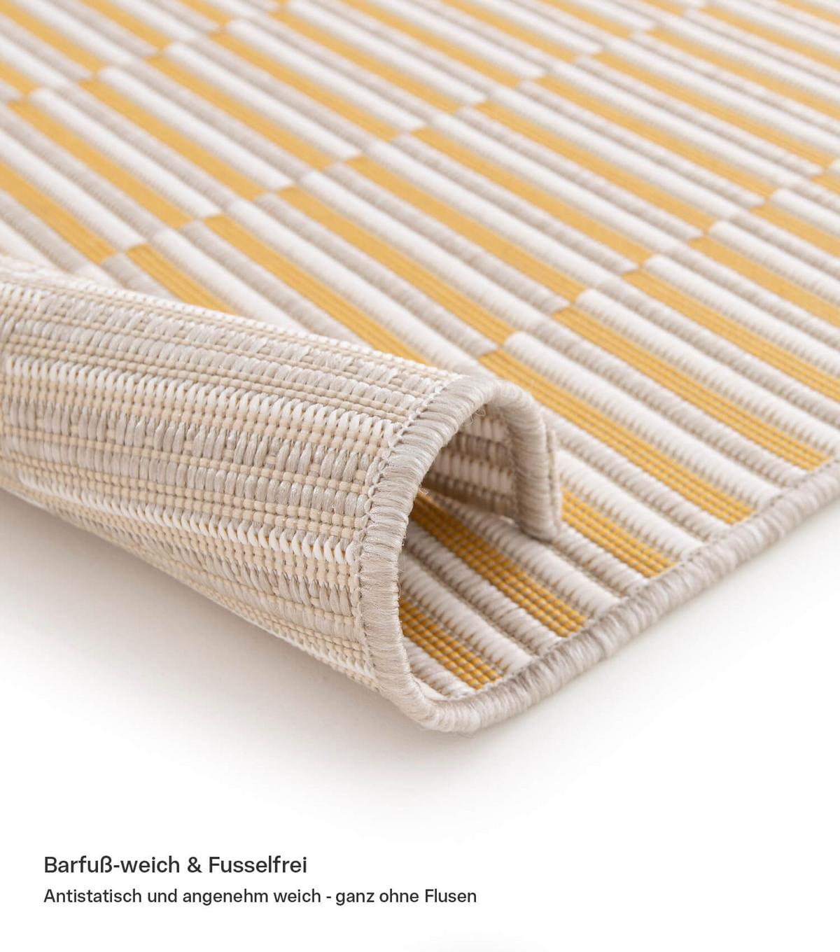 OUTDOORTEPPICH Der Sonnige - Gelb, Kunststoff (160/230cm) - Mokebo