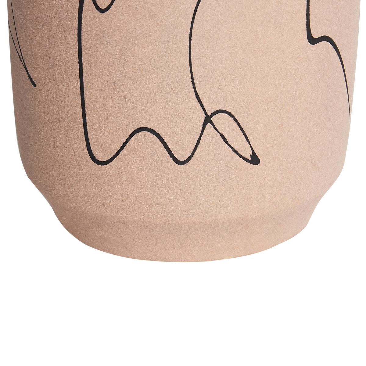 BLUMENVASE Steinzeug beige Sunfish - Beige, Keramik (33cm) - Beliani