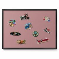 MAGNETTAFEL 70x50 cm Schwarzer Rahmen Pastellrosa - Altrosa, Metall (70/50/0.4cm) - TULUP