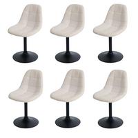 ESSZIMMERSTUHL Beige 6er-Set - Beige, Textil (47/83/43cm) - MCW