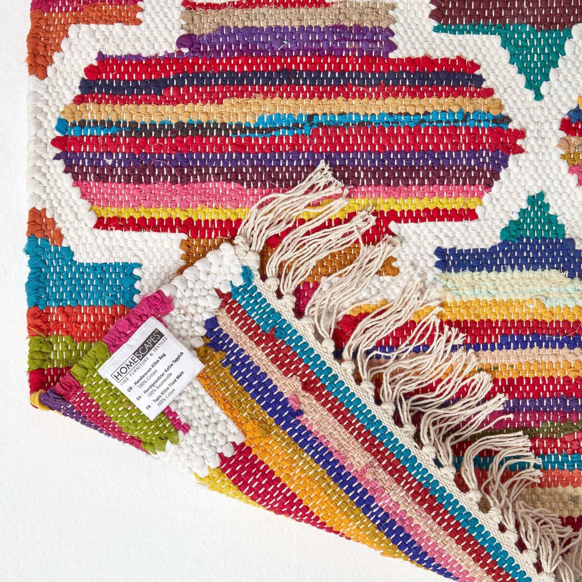 FLICKENTEPPICH-LÄUFER Amsterdam 66/200 cm - Multicolor, Textil (66/200cm) - Homescapes