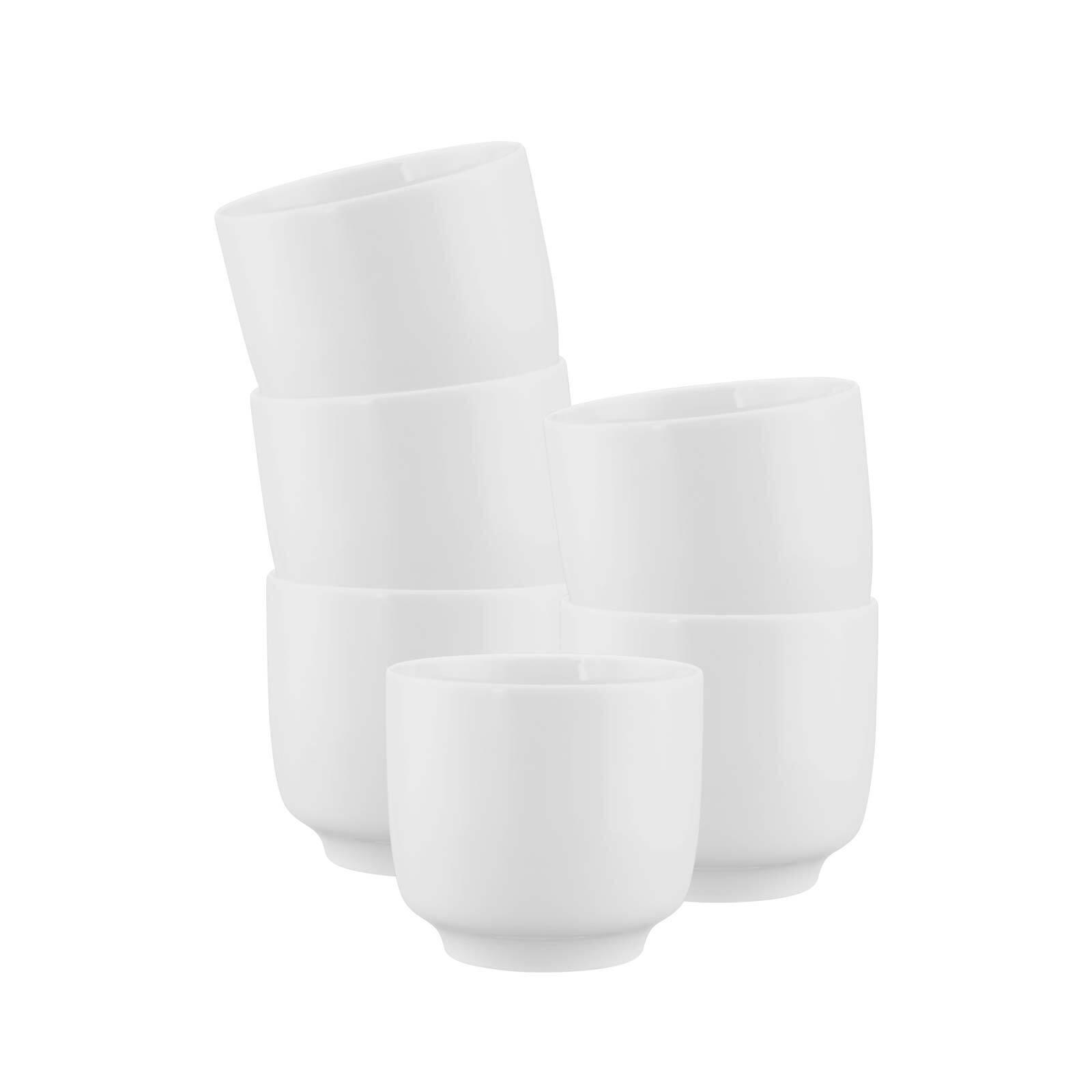 CAPPUCCINOTASSEN OHNE HENKEL Sento Home weiß 300 ml 6er Set - Weiß, Keramik (0.3L) - Seltmann Weiden