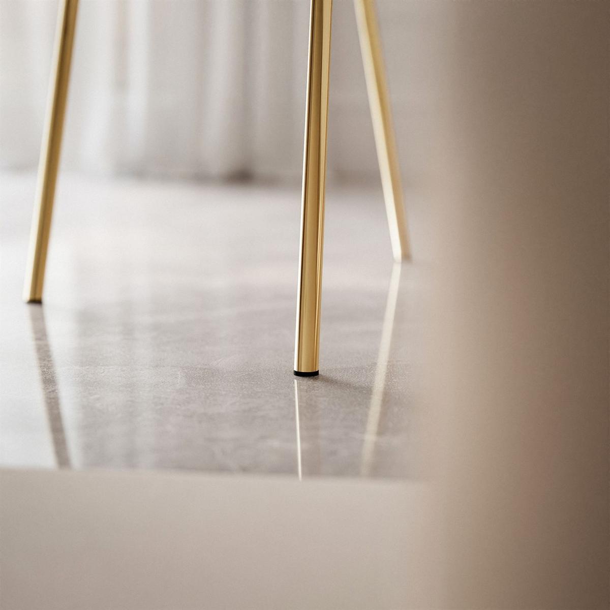 STUHL AURUM - Beige/Goldfarben, Textil (58/78/52.5cm) - Lookway
