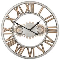 WANDUHR Metall silber/gold Seon - Silberfarben, Metall (46/46/2cm) - Beliani