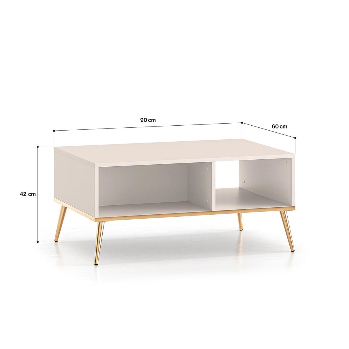 COUCHTISCH Olivia Kaschmir - Kaschmir, Holzwerkstoff (60/90/42cm) - Petits-meubles