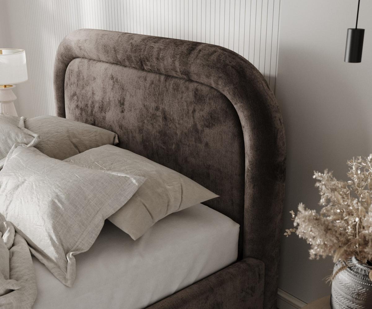 POLSTERBETT Zoya 160/200 cm Braun im Lotta Stoff - Naturfarben/Braun, Holz/Holzwerkstoff (160/200cm) - AltaBeds