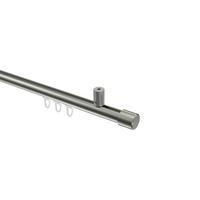 GARDINENSTANGE INNENLAUF Sonius Santo 140 cm, 1-läufig, 20 mm Ø Edelstahl-Optik - Edelstahlfarben, Metall (140cm) - INTERDECO