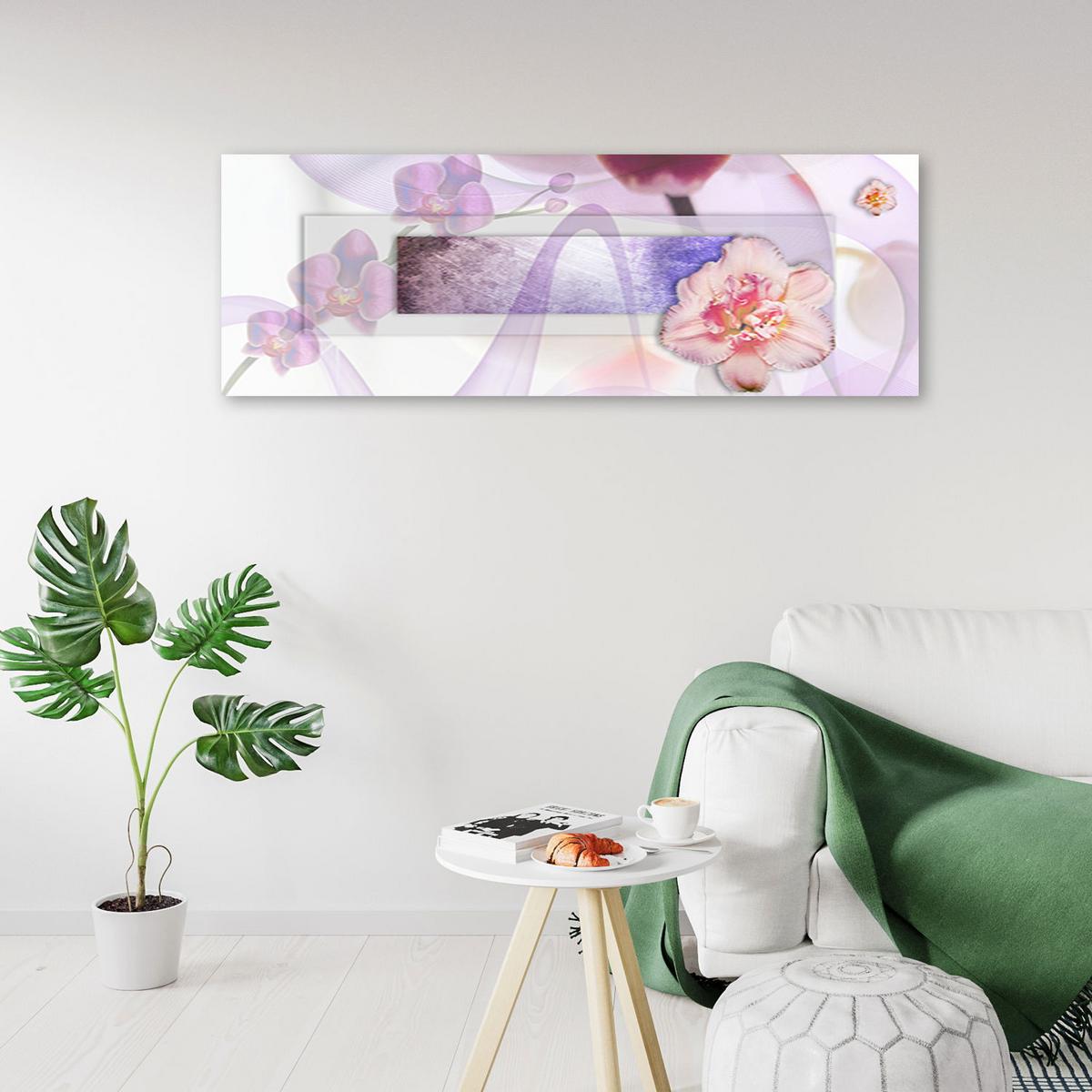 KUNSTDRUCK Rosa 90/30 cm - Pink, Textil (90/30cm) - KUNSTLOFT