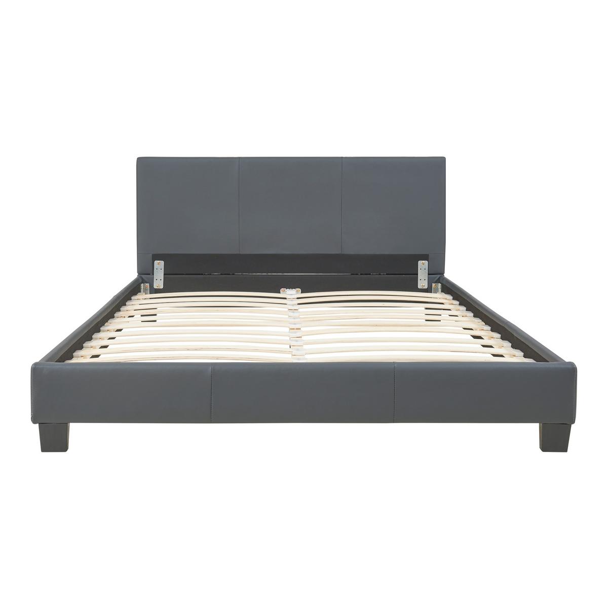 POLSTERBETT Albacete - Dunkelgrau, Textil (140/200cm) - Corium