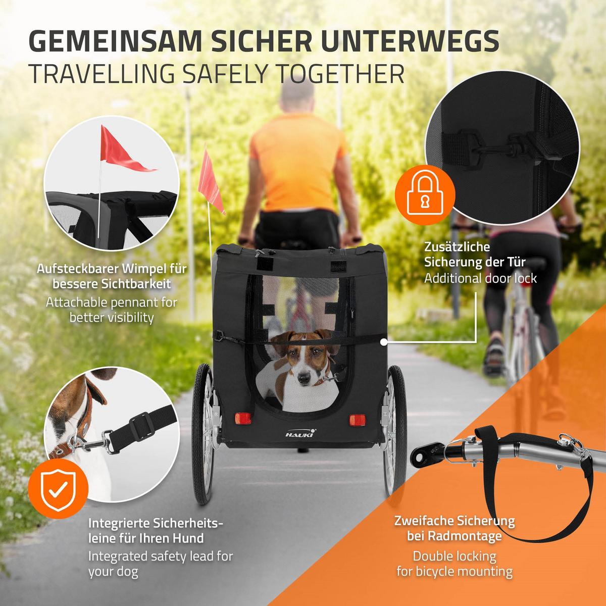 HUNDEANHÄNGER Schwarz-Grau - Schwarz, Metall (72/123/130cm) - Hauki
