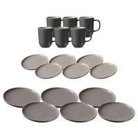 TAFELSERVICE Jasper grau 18er Set - Grau, Keramik (2/2/2cm) - Ritzenhoff Breker
