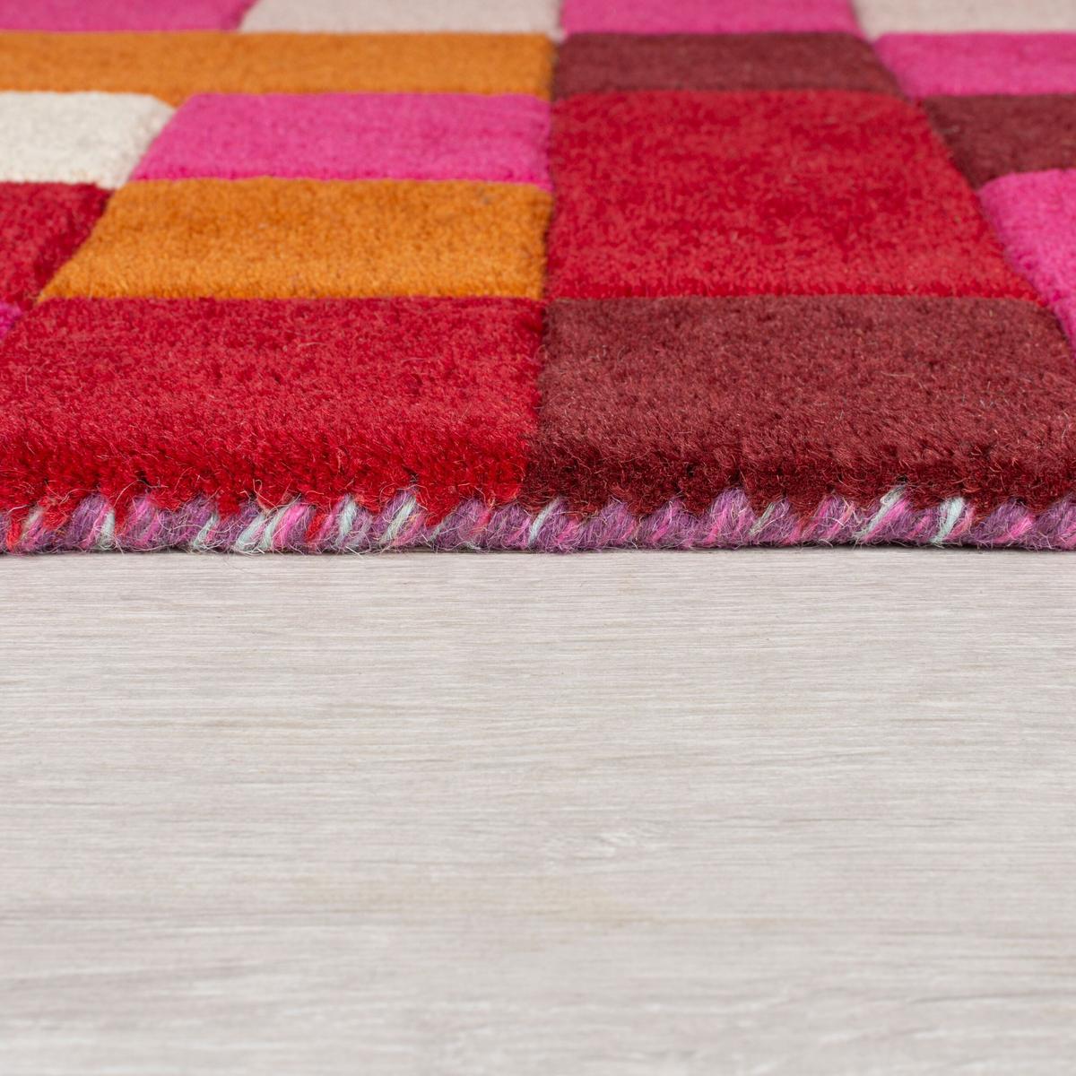 WOLLTEPPICH DERWENT, geometrisch, aus Wolle, Bunt, 120 x 170 cm - Multicolor, Textil (120/170cm) - KADIMA DESIGN