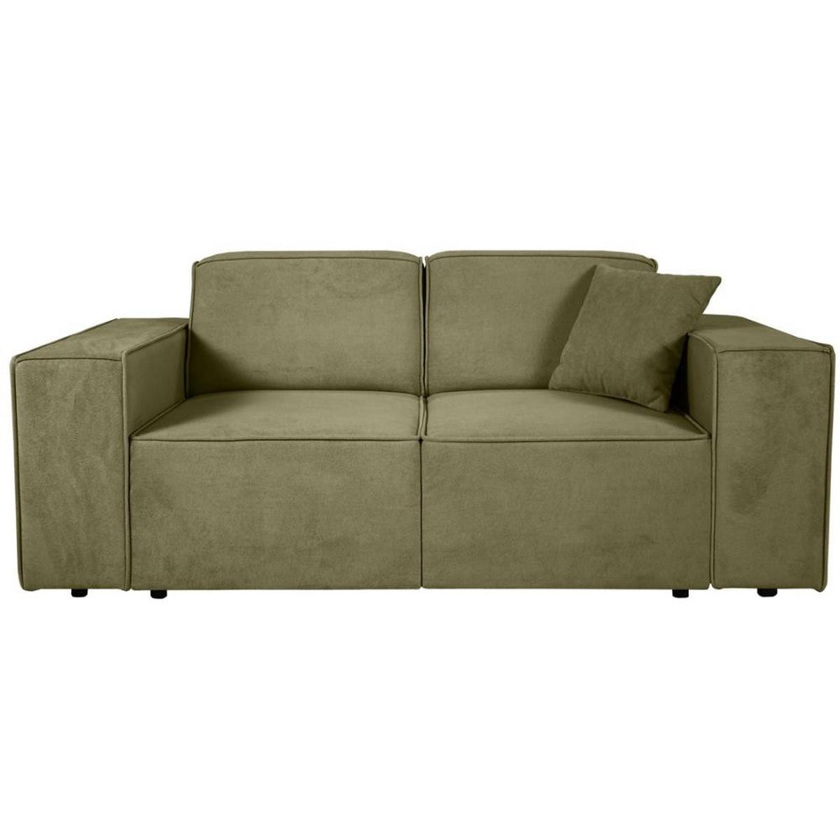 2-SITZER SOFA Pedro ohne Schlaffunktion grün - Schwarz/Grün, Textil (185/75/88cm) - Beautysofa