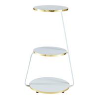 BEISTELLTISCH Sipoo - Goldfarben, Holzwerkstoff (37/46/74cm) - [en.casa]