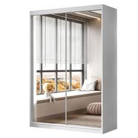 SCHIEBESCHRANK CAMARO III mit Spiegel 150 cm Weiß - Weiß, Holzwerkstoff (150/215/59cm) - Lookway