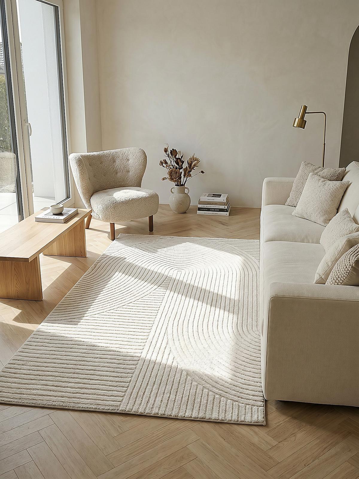 TEPPICHLÄUFER Geometrisch CETINA Polypropylen Creme 80 x 300 cm - Beige, Textil (80/300cm) - KADIMA DESIGN