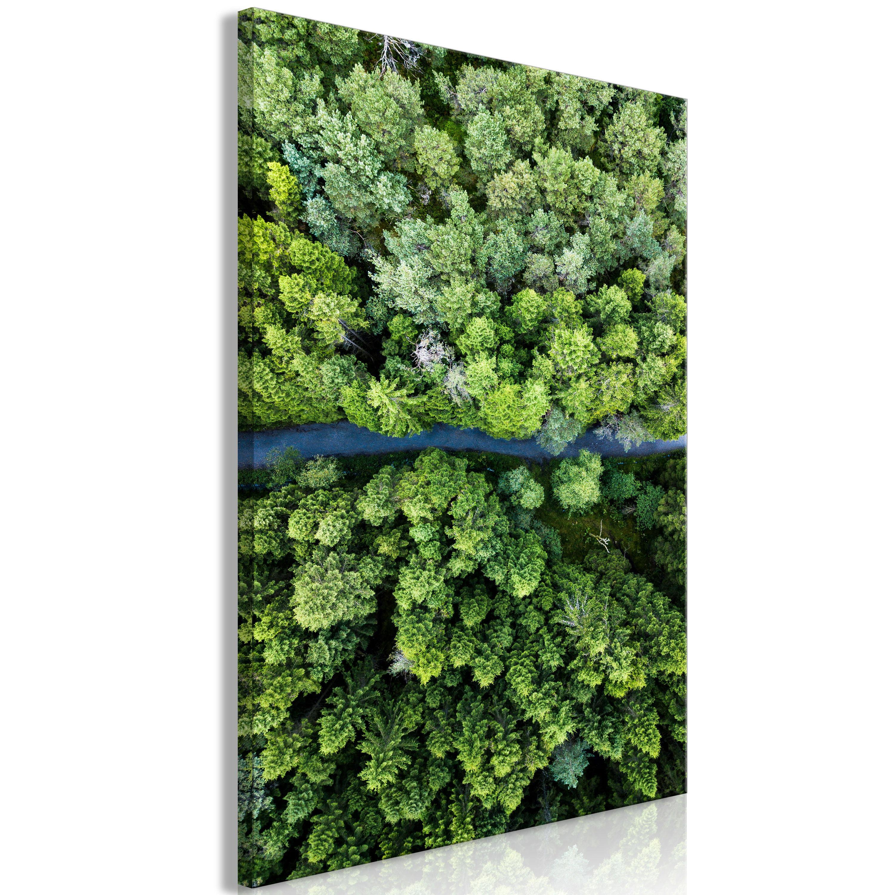 KUNSTDRUCK Grün 40/60 cm - Grau/Grün, Textil (40/60cm) - KUNSTLOFT