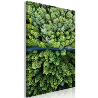 KUNSTDRUCK Grün 40/60 cm - Grau/Grün, Textil (40/60cm) - KUNSTLOFT