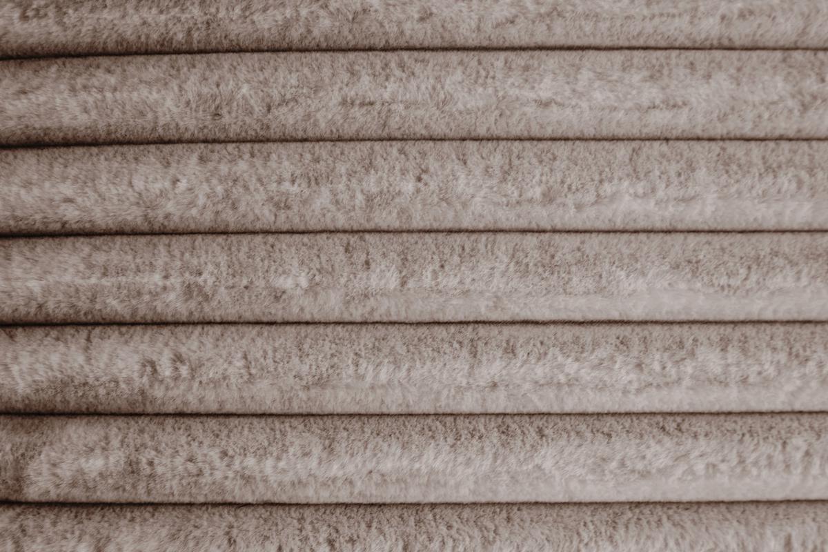 SITZELEMENT MODULSOFA WIOLO SOFT Taupe Cord - Taupe/Schwarz, Kunststoff/Textil (111/43/111cm) - KAWOLA