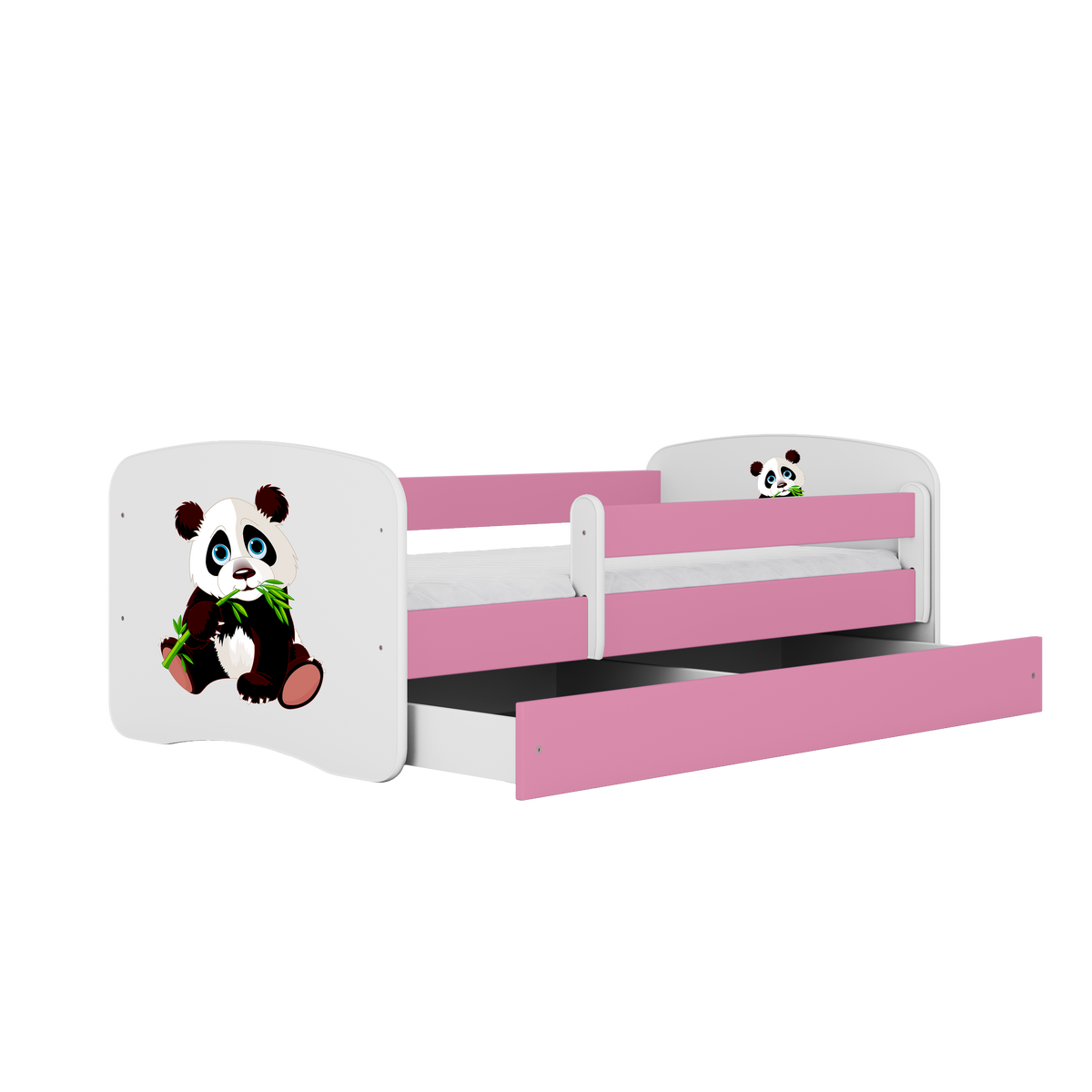 KINDERBETT Panda 2 mit Schublade 180/80 90/61/184 - Rosa, Holzwerkstoff (80/180cm) - RAUMHIRSCH FURNITURE