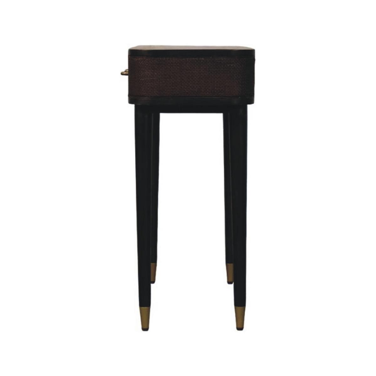KONSOLENTISCH mit Samt-Mokka-Finish, 2 Schubladen, dunkelbraun - Dunkelbraun, Holz (35/90/80cm) - Artisan Furniture