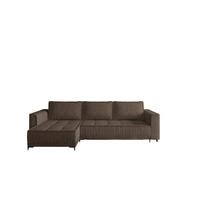 ECKSOFA Juna Mit Schlaffunktion - Braun, Holzwerkstoff/Textil (240/140cm) - Fun Möbel