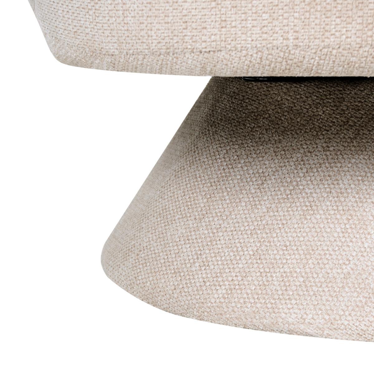 DREHSESSEL Hellbeige Lieksa - Beige, Textil (77/77/64cm) - Beliani
