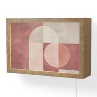 WANDLEUCHTE Figuren - Abstrakt - Rosa 30x20 cm - Altrosa, Holzwerkstoff (30/20/8cm) - OnlyWow