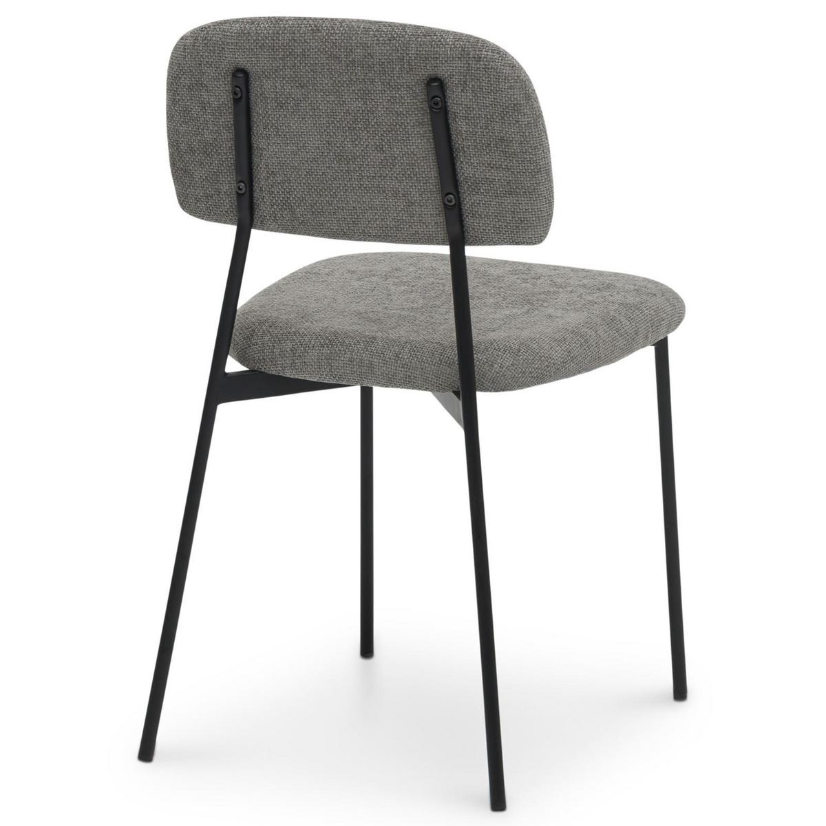 ESSZIMMERSTÜHLE TOLEDO 4er-Set hellgrau - Hellgrau, Textil (44/78/49cm) - IDIMEX