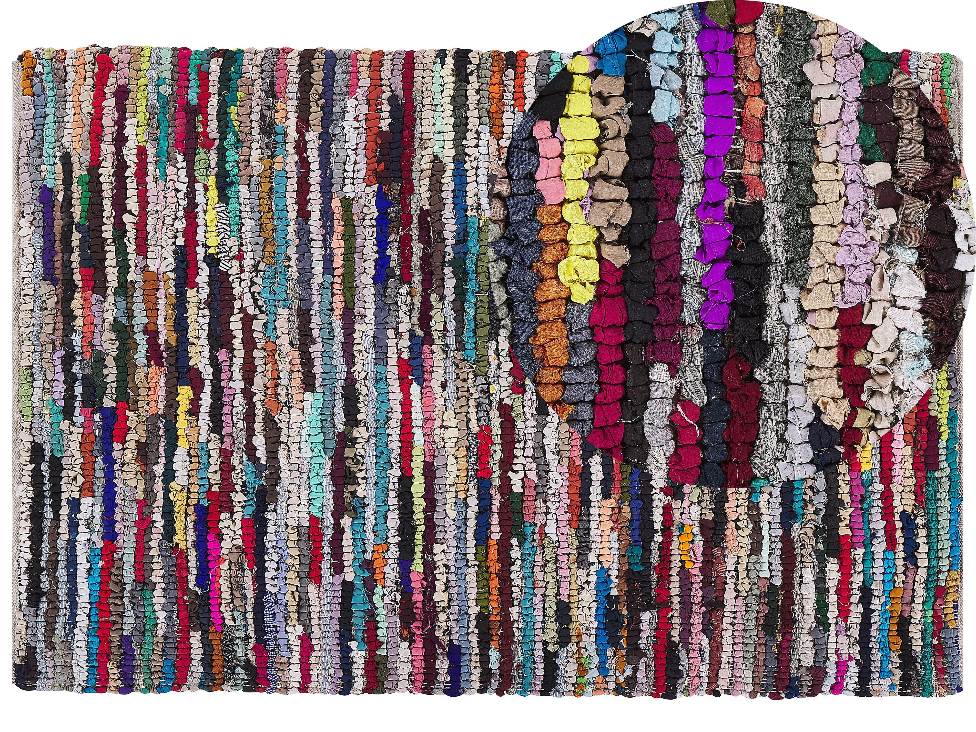 TEPPICH geflochten Bafra 230/160 cm - Multicolor, Kunststoff (160/230cm) - Beliani