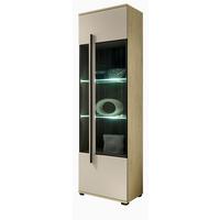 VITRINE Kaschmir, Eiche 60 cm, Vitrinenschrank für Wohn- und Esszimmer - Kaschmir/Eichefarben, Glas/Holzwerkstoff (60/200/37cm) - Furn.Design