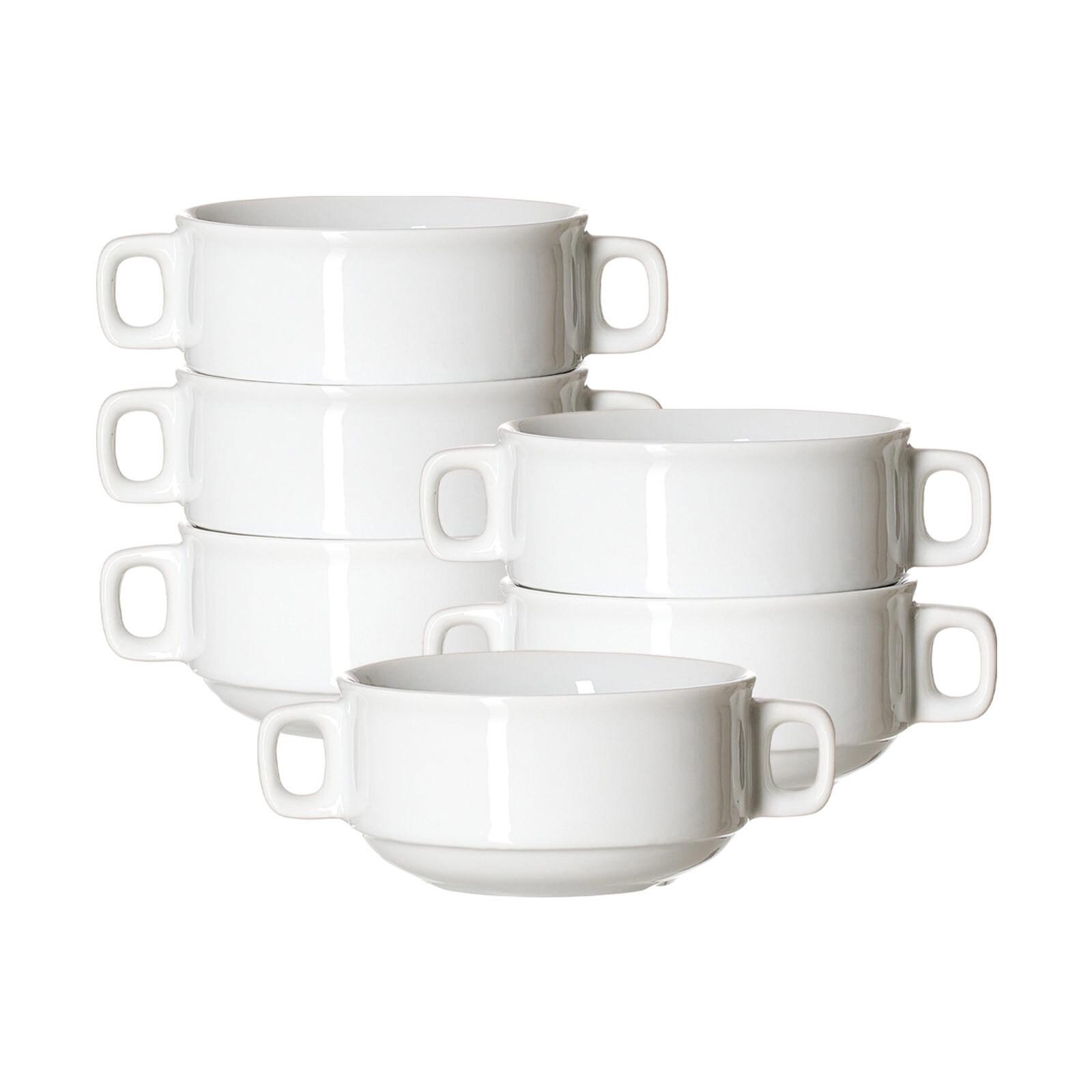 SUPPENTASSEN Bianco weiß 245 ml 6er Set - Weiß, Keramik (245L) - Ritzenhoff Breker