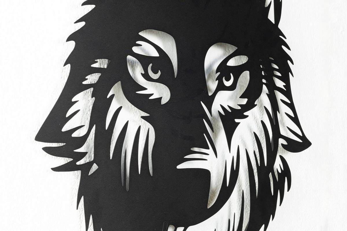WANDDEKO Schwarz 68/82 cm - Schwarz, Metall (2.86/82/2cm) - KUNSTLOFT
