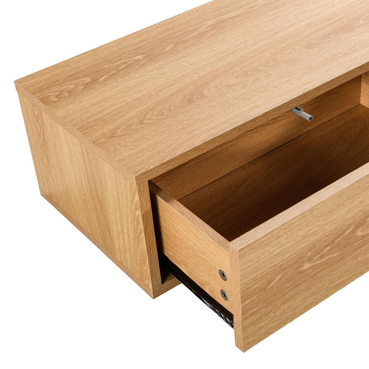 KONSOLENTISCH schwebender Auri 2 schubladen Eiche-Optik - Honigeiche, Holzwerkstoff (100/20/30cm) - VS Venta-stock